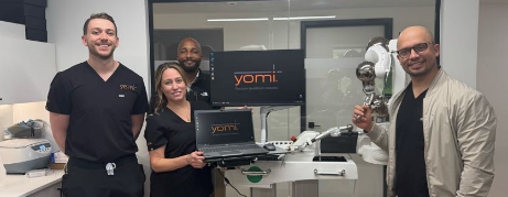 Digital model of an upper row of teeth