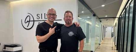 Digital model of an upper row of teeth